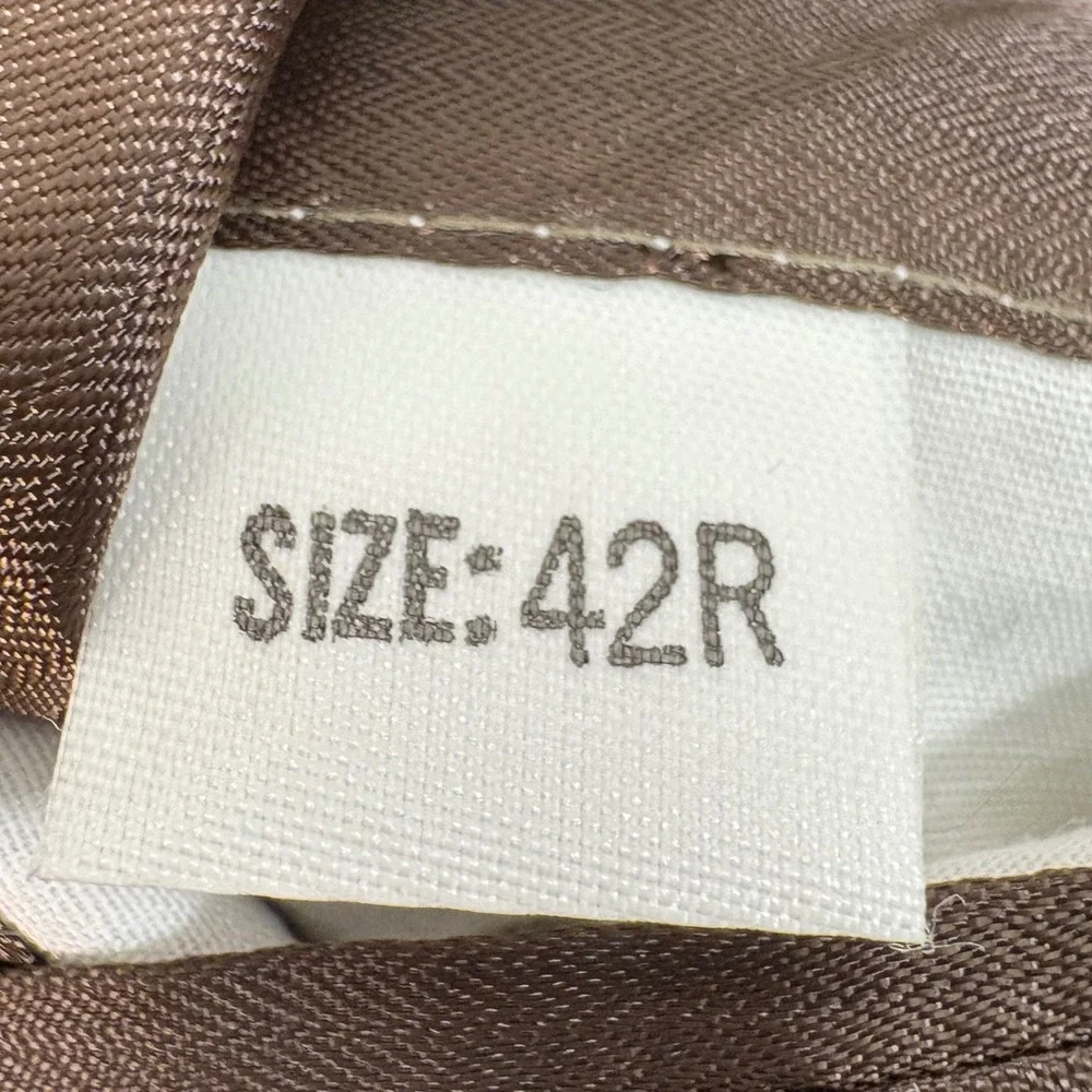 Cross & Winsor Mens 42R Tan Glen Plaid Wool 2 Button‎ Blazer Sport Coat Academia